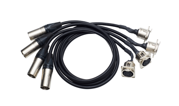 MA Lighting Adapter cable set for 2Port / 4Port Node / 4x cable DMX/XLR5 to DMX (length 0 5m)