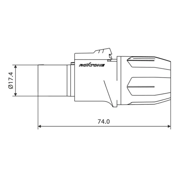 ROXTONE RAC3FCO-WP Grey — разъём