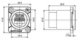 ROXTONE RAE8FD-C6A-S — разъём