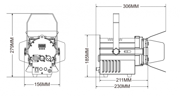 ANZHEE Fresnel 40 RGBW ZOOM — прожектор Френеля