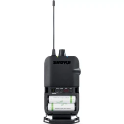 SHURE P3TERK3E — поясной приёмник системы ушного мониторинга, 606–630 МГц