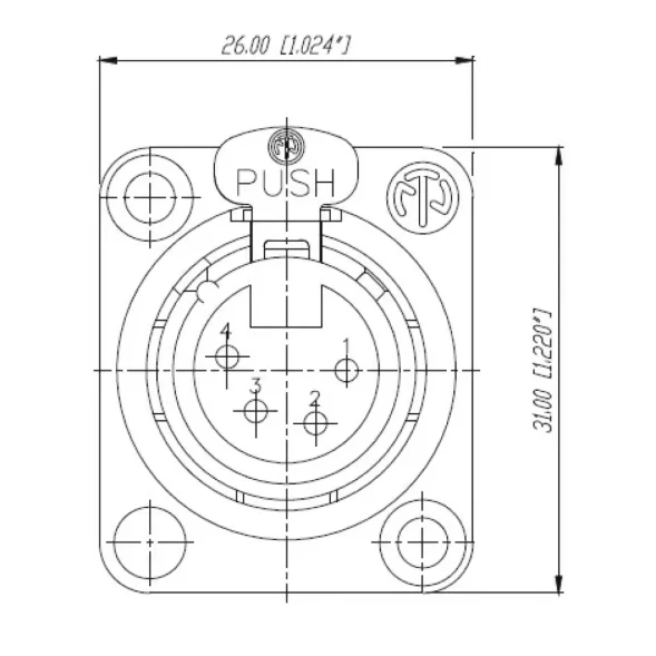 NEUTRIK NC4FD-L-1 — разъём