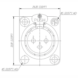 NEUTRIK NC3FD-L-1 — разъём