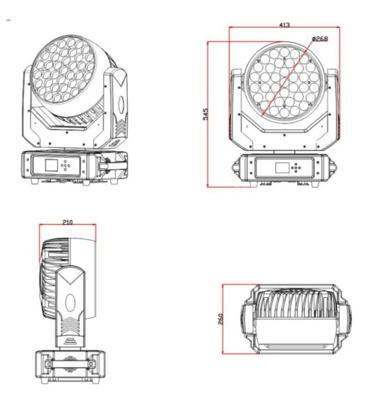 ANZHEE PRO H37x15Z-WASH — вращающаяся голова Wash