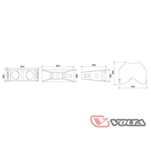 VOLTA LA-208 TOP (2018) (под — пассивный элемент линейного массива